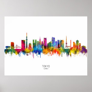 Poster Tokyo Japon Skyline