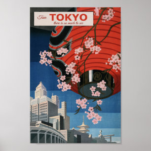 Poster Tokyo Japon Vintage voyage japonais