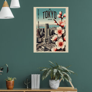 Poster Tokyo Japon voyage cadeaux vintages