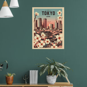 Poster Tokyo Japon voyage cadeaux vintages