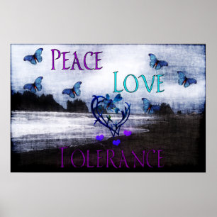 Poster Tolérance d'amour de paix