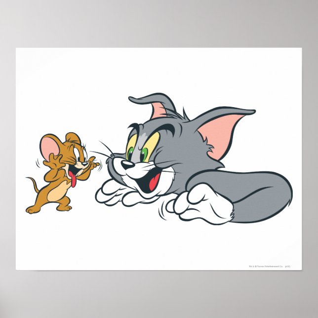 Poster Tom et Jerry font des visages (Devant)