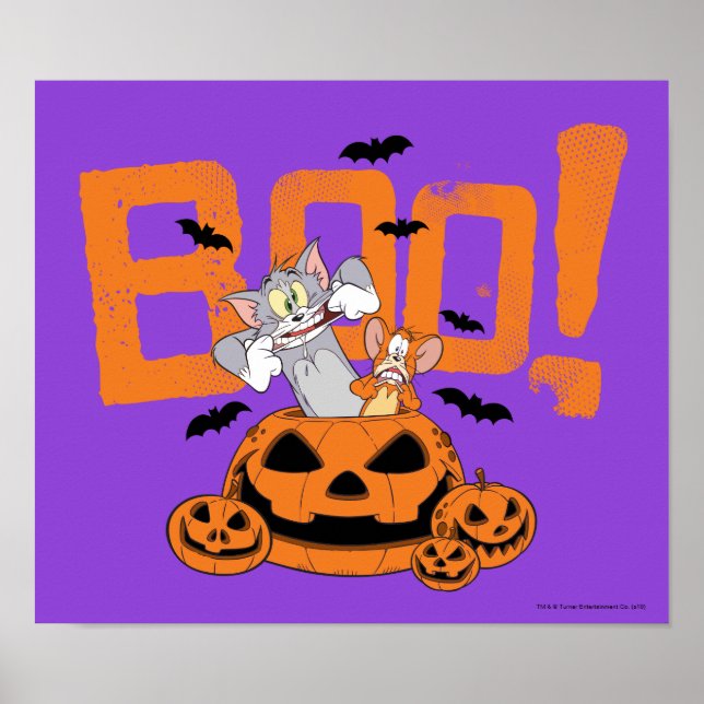 Poster Tom & Jerry | Happy Halloween Boo (Devant)