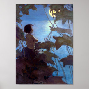 Poster Tom regarde la lune, Jessie Willcox Smith