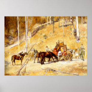 Poster Tom Roberts arrêté Art australien 1895