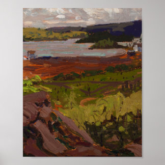 Poster Tom Thompson Peinture Canoe Lake Ontario Land
