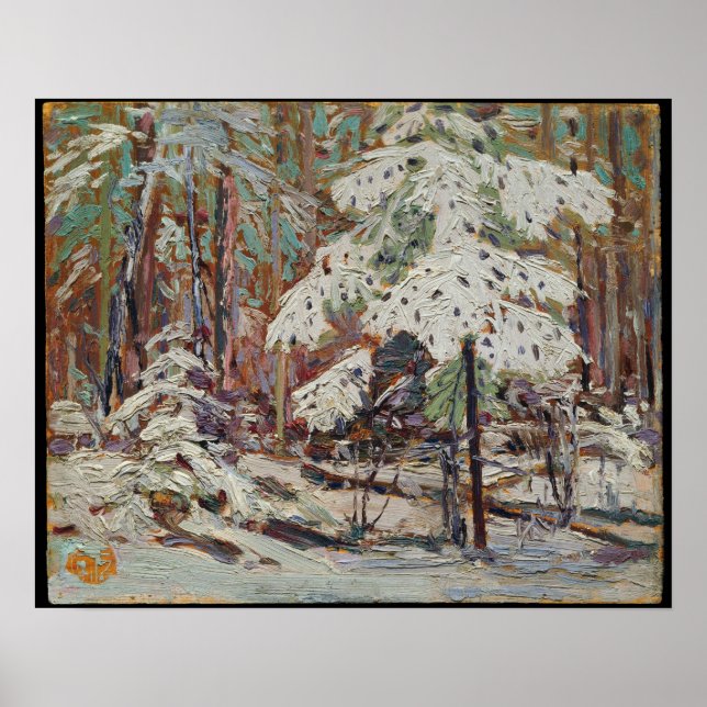 Poster Tom Thomson Neige dans les bois (Devant)