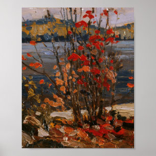 Poster Tom Thomson Peinture Lake et Red Tree Ontario