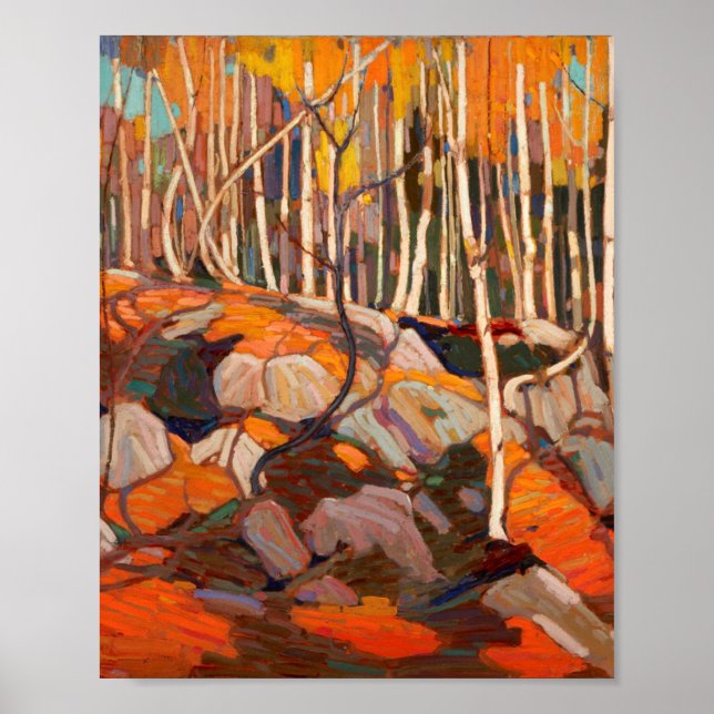 Poster Tom Thomson Peinture The Birch Grove Ontario Land (Devant)
