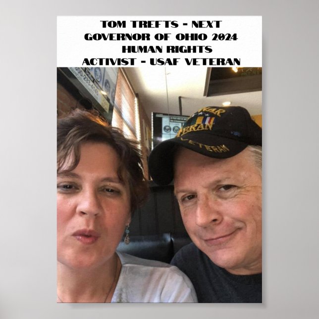 Poster Tom Trefts Pour Gouverneur De L'Ohio 2024 (Devant)