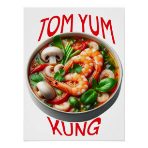 Poster Tom yum kung thai nourriture