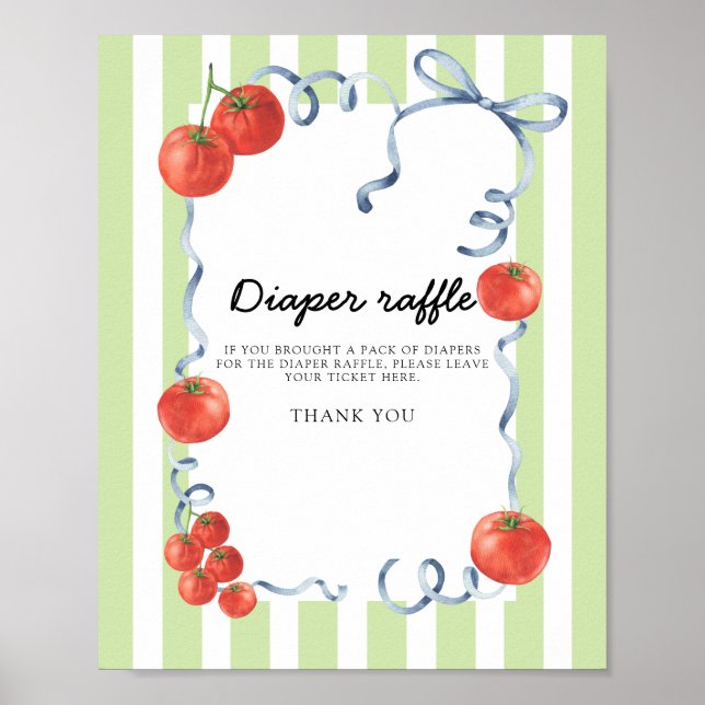 Poster tomate Baby shower tomate tomate tomate tomate (Devant)