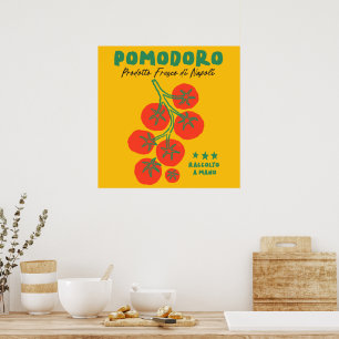 Poster Tomate Pomodoro Jaune Marché Italien