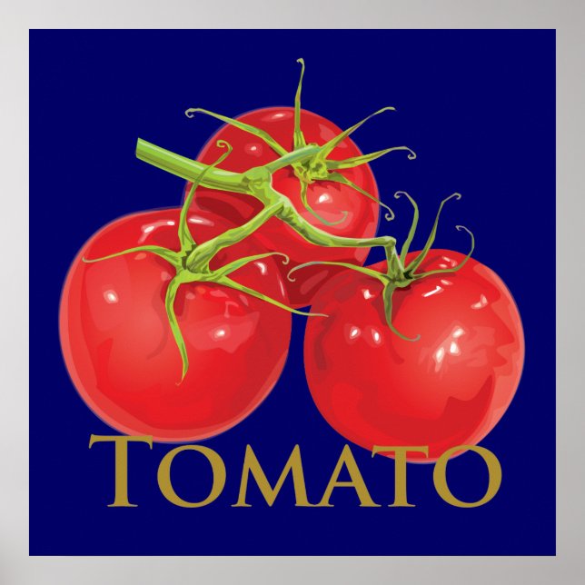 Poster Tomates rouges à sucer (Devant)
