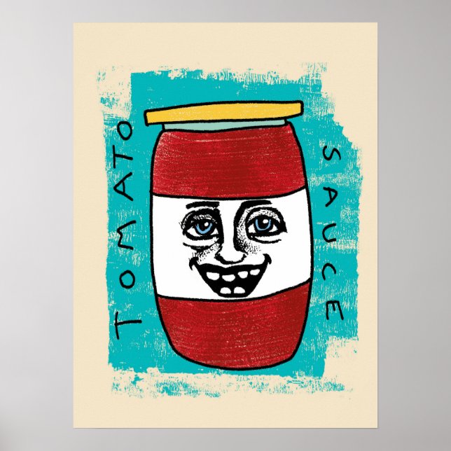 Poster Tomato Sauce Art Mur (Devant)