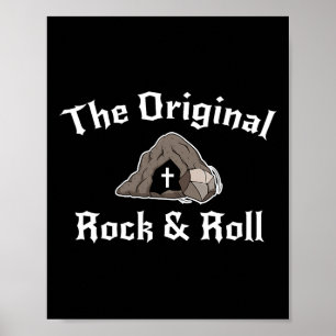 Poster Tombe de Pâques drôle Rock And Roll chrétienne ori