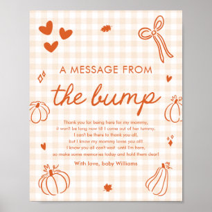 Poster Tombe Un Petit Citrouille Un Message De Bébé Jeu