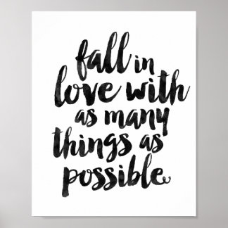 Poster Tomber amoureux avec autant de choses que possible