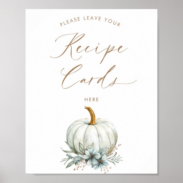 Poster Tomber dans l'amour Laissez vos cartes de recettes (Devant)