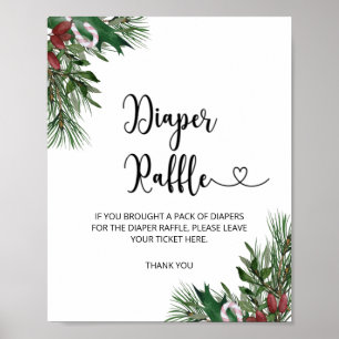 Poster tombole à feuillage persistant hiver