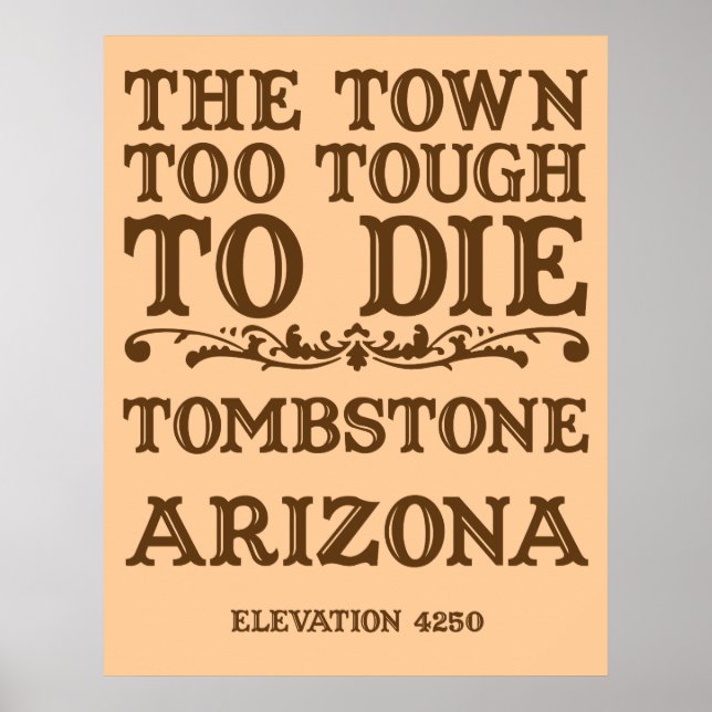 Poster Tombstone Arizona (Devant)