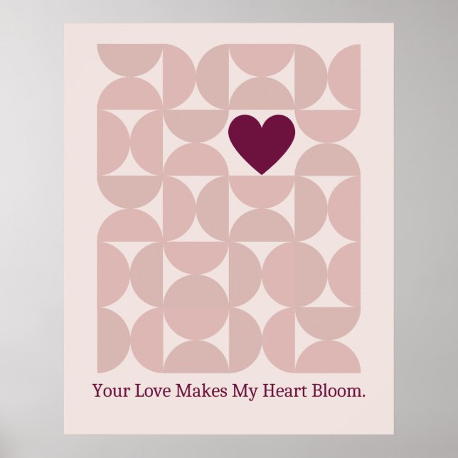 Poster Ton Amour Fait Fleur De Mon Coeur Au Milieu Du Siè (Devant)