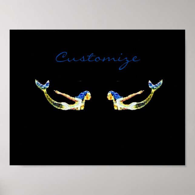 Poster Tonnelle de sirène de natation (Devant)