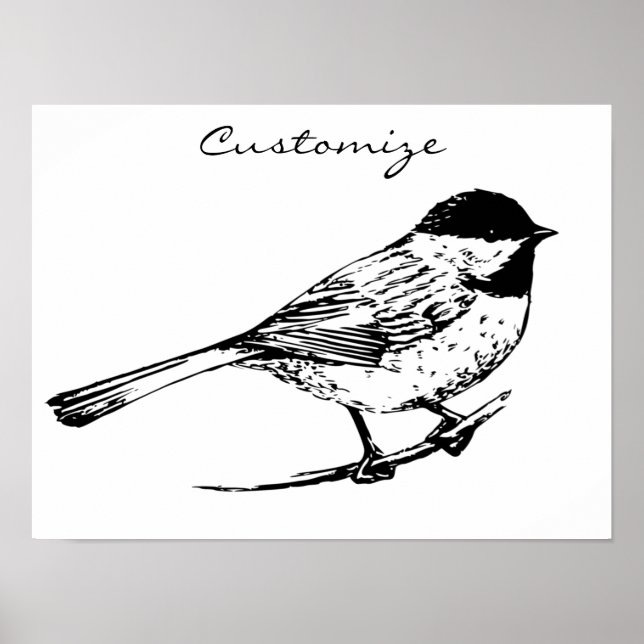 Poster Tonnerre de chickadee à calotte noire (Devant)