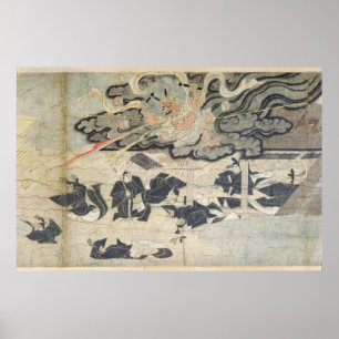 Poster Tonnerre de démon, tombeau de Tenjin, période de