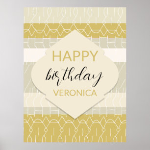 Poster Tons De Broussissement Moderne À La Mustère Avec M