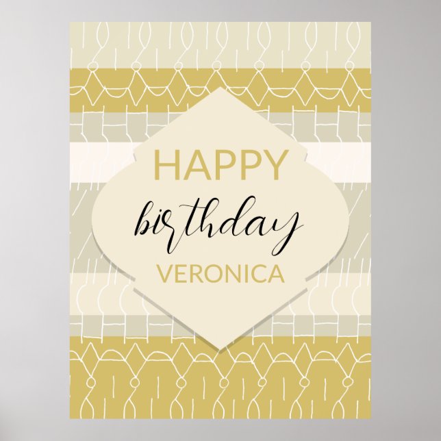 Poster Tons De Broussissement Moderne À La Mustère Avec M (Devant)