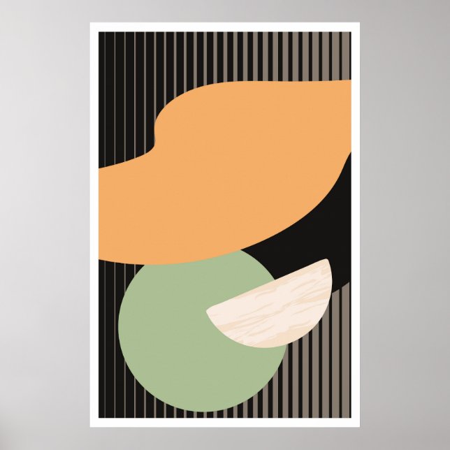 Poster Tons de la Terre Art moderne géométrique contempor (Devant)