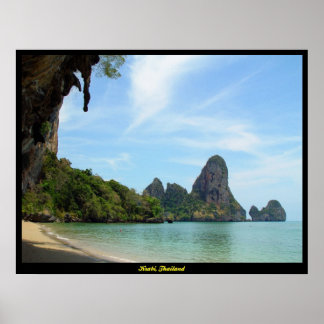 Poster Tonsai Beach-Railay Beach Krabi Thaïlande Imprimer
