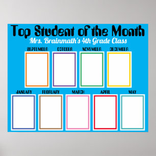 Poster Top étudiant du mois classe photo affichage p