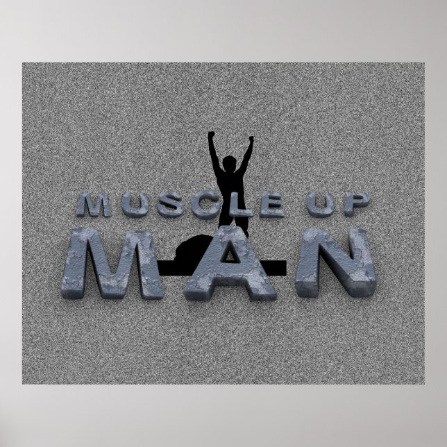 Poster TOP Muscle vers le haut homme (Devant)