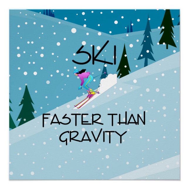 Poster TOP Ski plus rapide (Devant)