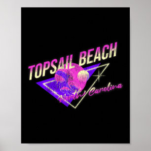 Poster Topsail Beach, Nc Destinations de surf estivales