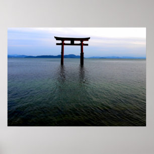 Poster Tori japonais flottant