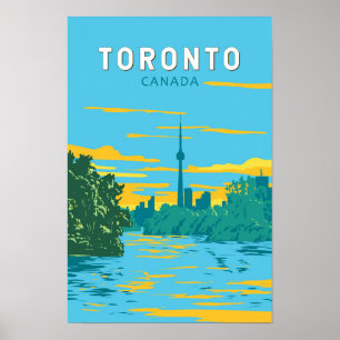 Poster Toronto Canada Voyage Art Vintage