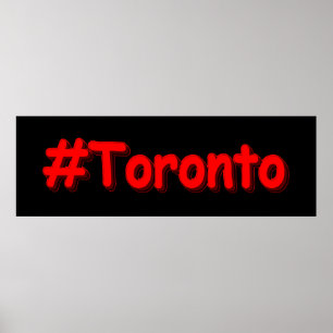 Poster "#Toronto" Joli design. Commandez dès maintenant 