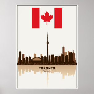 POSTER TORONTO ONTARIO CANADA SKYLINE