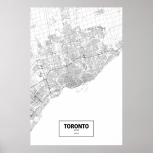 Poster Toronto (Ontario) (noir sur blanc)