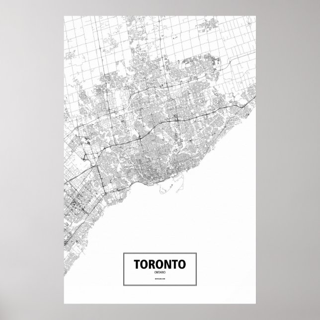 Poster Toronto (Ontario) (noir sur blanc) (Devant)
