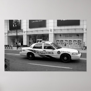 Poster Toronto Police Car Photographie noir et blanc