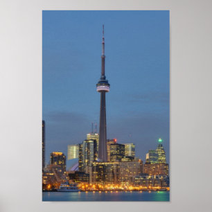 Poster Toronto Skyline la nuit