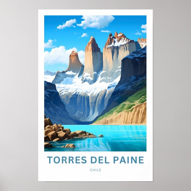 Poster Torres Del Paine Chile (Devant)
