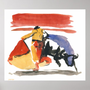 Poster torro & torrero