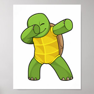 Poster Tortue À Hip hop Dance Dab