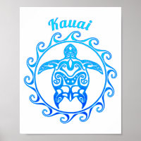 Tortue bleu de l'océan Kauai