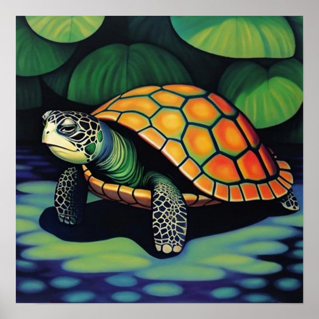 Poster Tortue de mer (Devant)